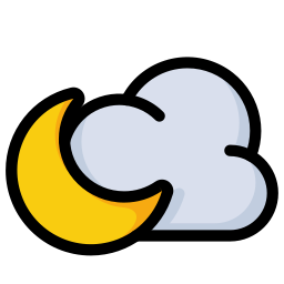 Cloudy night icon