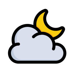 Cloudy night icon