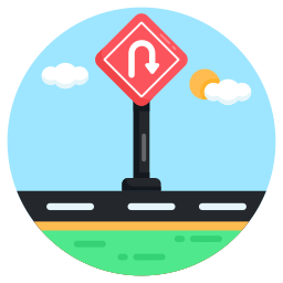 Road sign icon