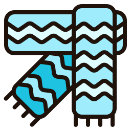 Winter scarf icon