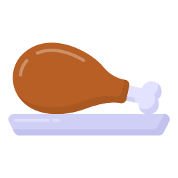 cuisse de poulet Icône