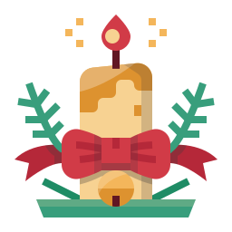 Christmas candle icon