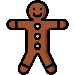 Gingerbread man icon