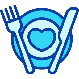 Romantic dinner icon