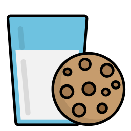 biscuit et lait Icône