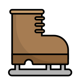 Ice skating shoes icon