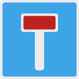 No through road icon