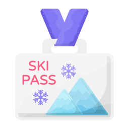 pasaje de ski icono