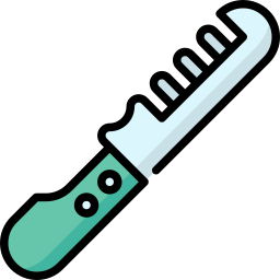 cuchillo para pelar pelo grueso icono