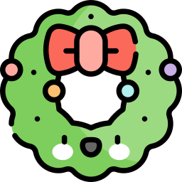 Christmas wreath icon