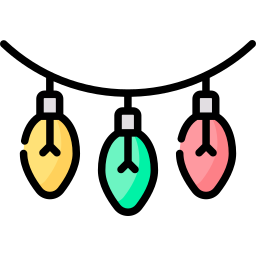 Christmas lights icon