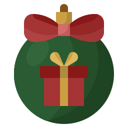 Christmas ball icon