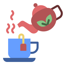 té caliente icono