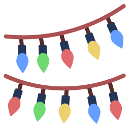 Christmas lights icon