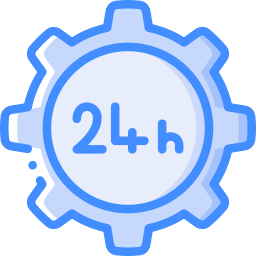 24 hours sign icon