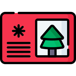 Christmas card icon