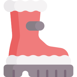 Santa claus boot icon