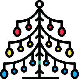 Christmas lights icon