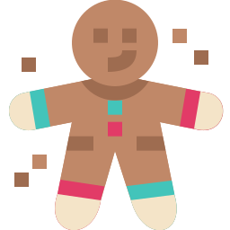 Gingerbread man icon