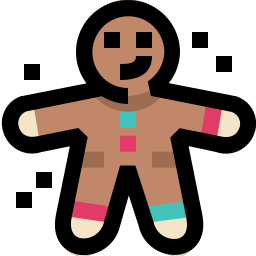 Gingerbread man icon