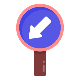 Left down arrow icon