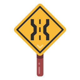 Narrow road icon