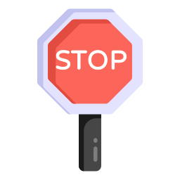 Stop signal icon