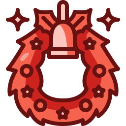 Christmas wreath icon