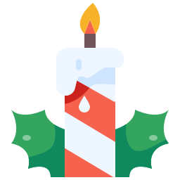 Рождественская свеча иконка