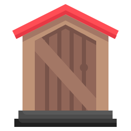 Garden shed icon
