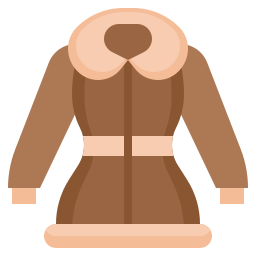 abrigo de piel icono