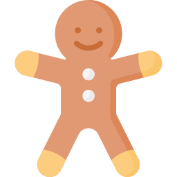 Gingerbread man icon