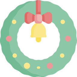 Christmas wreath icon