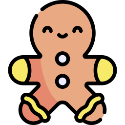 Gingerbread man icon