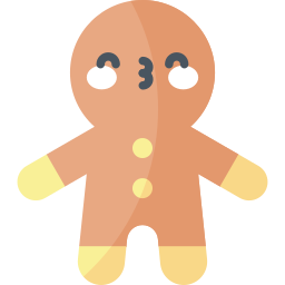 Gingerbread man icon