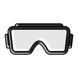 occhiali da sci icona