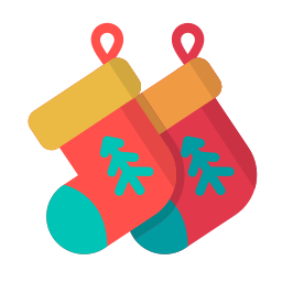 Christmas socks icon