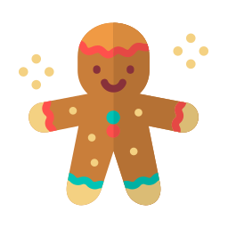 Gingerbread man icon