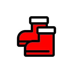 Santa claus boot icon