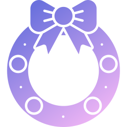 Christmas wreath icon