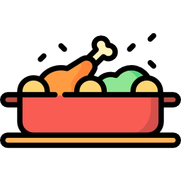 Roast chicken icon