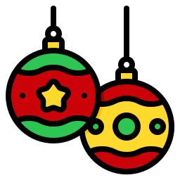 bolas de navidad icono