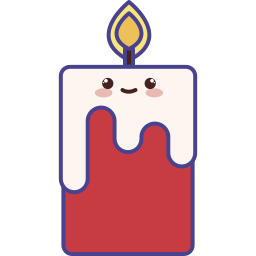 Christmas candle icon