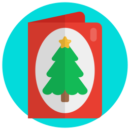 Christmas card icon