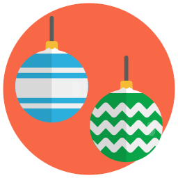 bola navideña icono