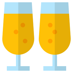 bicchiere di champagne icona