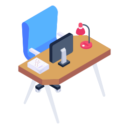 Office desk icon