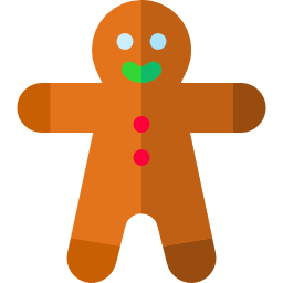 Gingerbread man icon