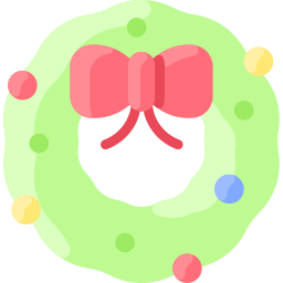 Christmas wreath icon