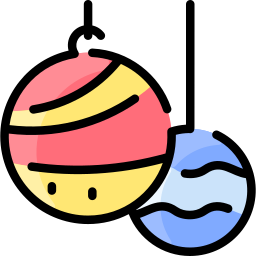 Christmas balls icon